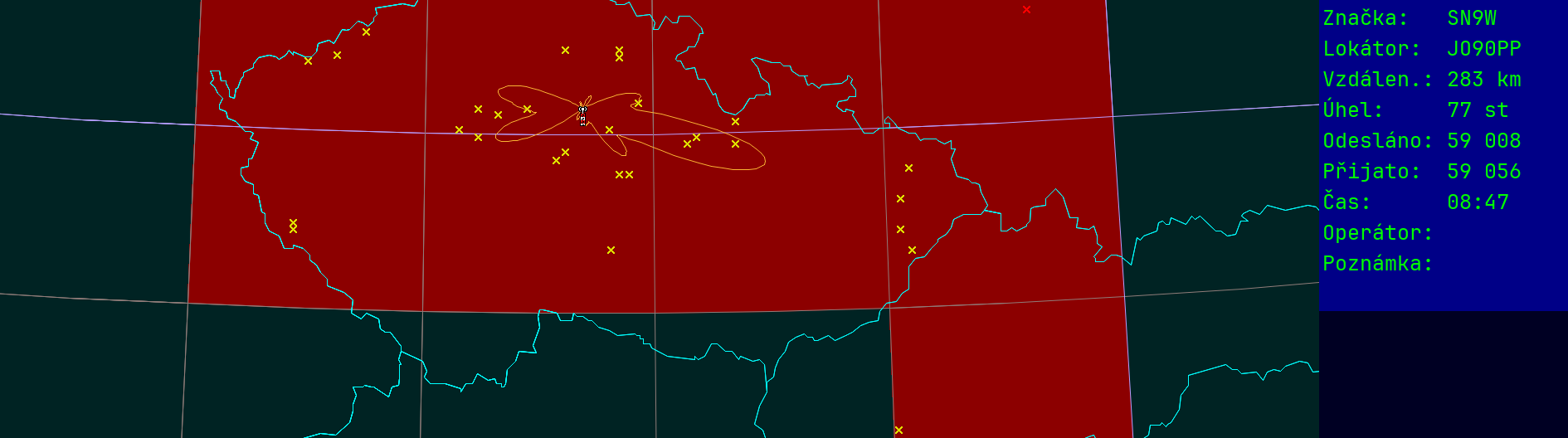Polar map for 145 MHz