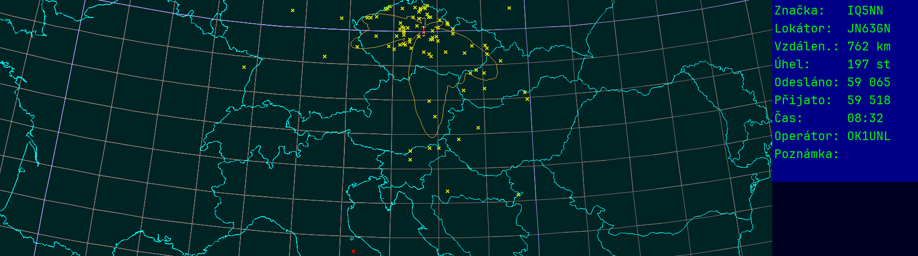 Polar map for 145 MHz