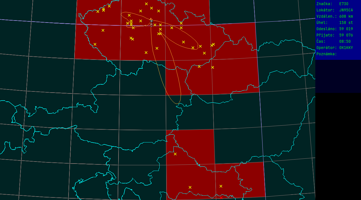 Polar map for 145 MHz